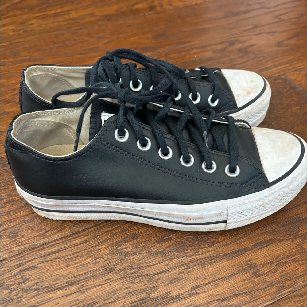 Black Leather Chuck Taylor All-Star Converse